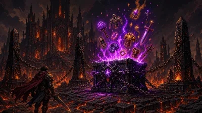 A chained Abyssal Chest erupting with loot before the new Season 10 citadel